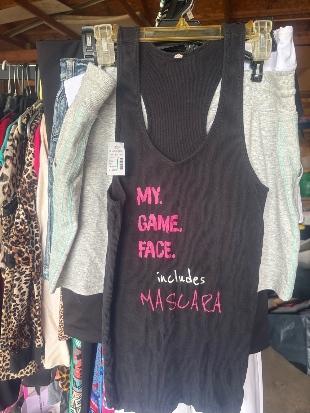 Clothing Tank Top with Text